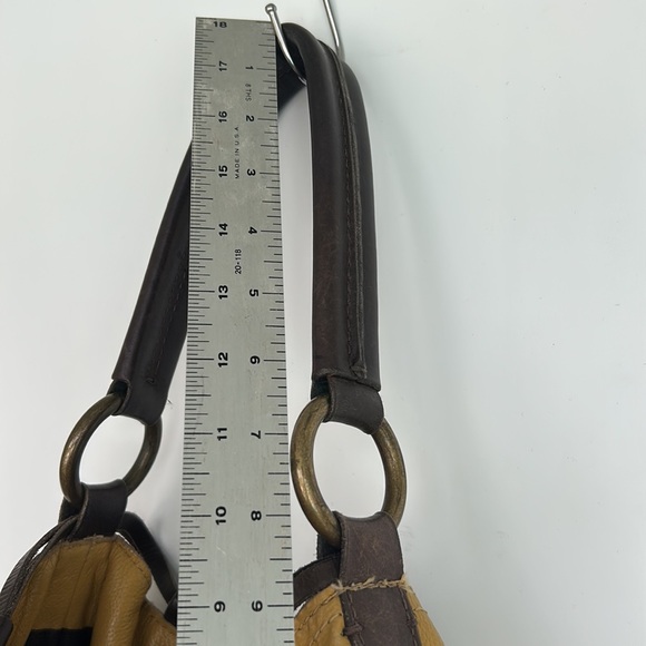 Lucky Brand Leather Drawstring Bucket Bag Hobo Purse - Picture 12 of 16